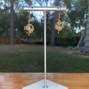 Fashionable big dangle earrings